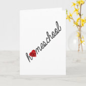 Red Glitter Heart Homeschool Wenskaart Kaart (Gele Bloem)