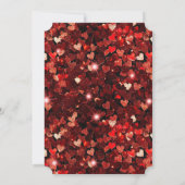 Red Glitter Hearts Kaart (Achterkant)