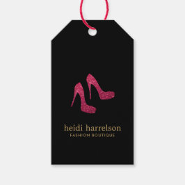 Red Glitter Heels Boutique Mode Zwart Cadeaulabel