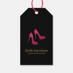 Red Glitter Heels Boutique Mode Zwart Cadeaulabel