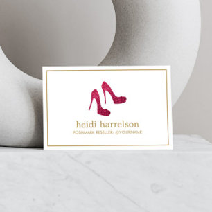 Red Glitter Heels Boutique, Poshmark verkoper Visitekaartje