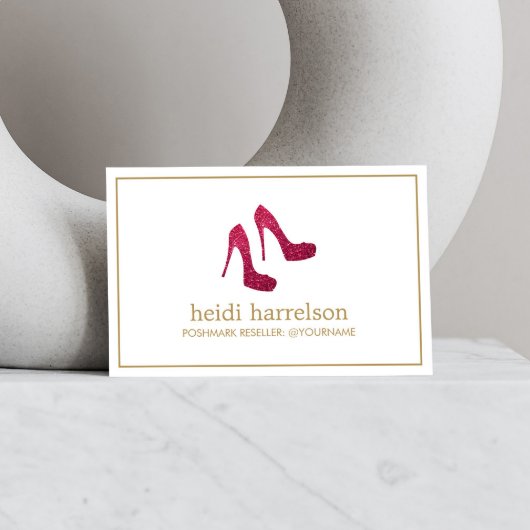 Red Glitter Heels Boutique, Poshmark verkoper Visitekaartje