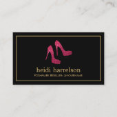 Red Glitter Heels Boutique, Postmark Verkoper Zwar Visitekaartje (Voorkant)