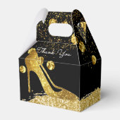 Red Glitter High Heels Elegant Wedding Favor Box Bedankdoosjes (Achterkant)