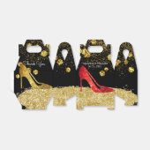Red Glitter High Heels Elegant Wedding Favor Box Bedankdoosjes (Uitgevouwen)