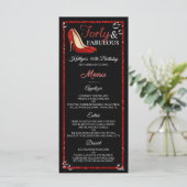 Red Glitter High Heels | Veertig jaar en feestdag Menu (Staand voorkant)