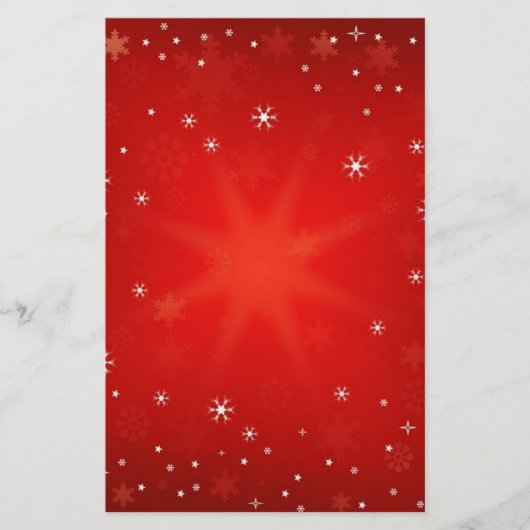 Red Glitter-kerstfeestartikelen Briefpapier (Voorkant)