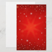 Red Glitter-kerstfeestartikelen Briefpapier (Voorkant / Achterkant)