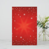 Red Glitter-kerstfeestartikelen Briefpapier (Staand voorkant)