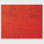 Red Glitter Kerstmis  Cadeaupapier (Vlak)
