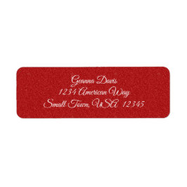 Red Glitter Kerstmis Etiket