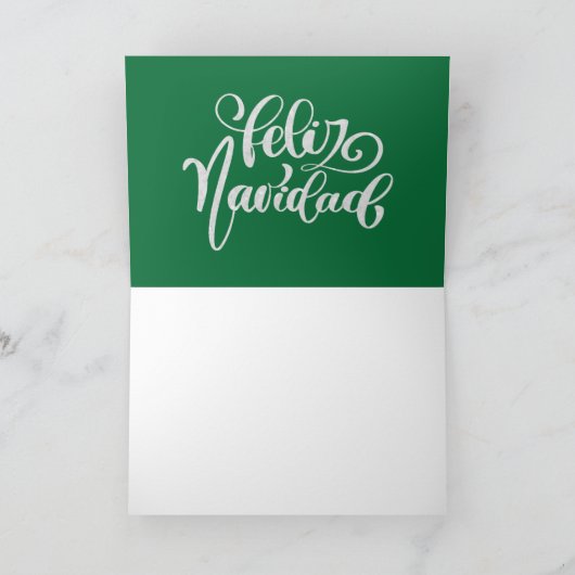 Red Glitter kerstster Kaart (Binnen)