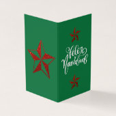 Red Glitter kerstster Kaart (Buitenkant)