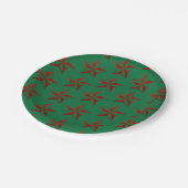 Red Glitter kerstster Papieren Bordje (Gekanteld)