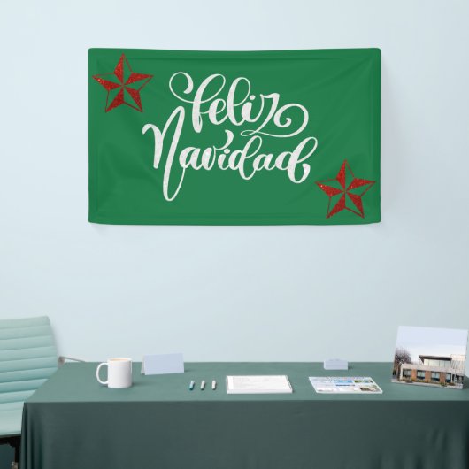 Red Glitter kerstster Spandoek (Beurs)