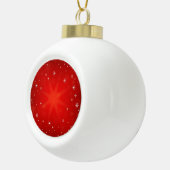 Red Glitter-kerstversiering Keramische Bal Ornament (Rechts)