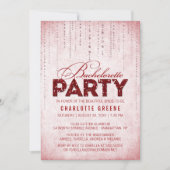 Red Glitter Kijk Bachelorette Kaart (Voorkant)