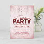 Red Glitter Kijk Bachelorette Kaart (Staand voorkant)