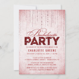Red Glitter Kijk Bachelorette Kaart