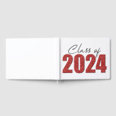 Red Glitter Klasse van 2024 Gastenboek (Volledig)