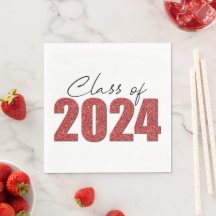Red Glitter Klasse van 2024
