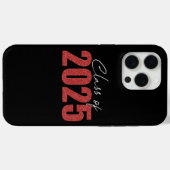 Red Glitter Klasse van 2025 Case-Mate iPhone Case (Achterkant (horizontaal))