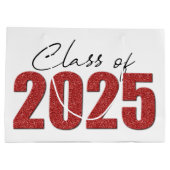 Red Glitter Klasse van 2025 Groot Cadeauzakje (Achterkant)