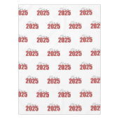 Red Glitter Klasse van 2025 Tafelkleed (Voorkant)