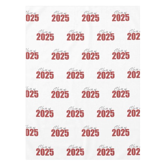 Red Glitter Klasse van 2025 Tafelkleed (Voorkant)