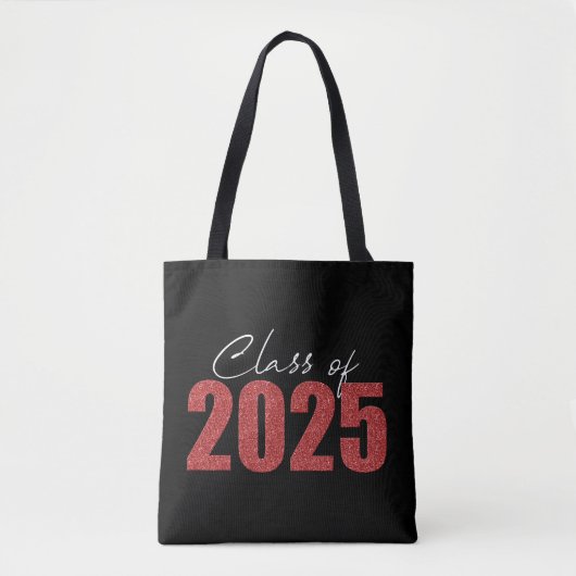 Red Glitter Klasse van 2025 Tote Bag (Voorkant)