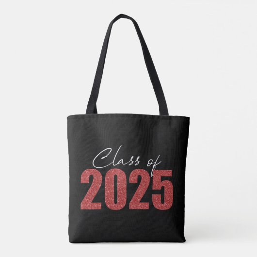 Red Glitter Klasse van 2025 Tote Bag (Achterkant)