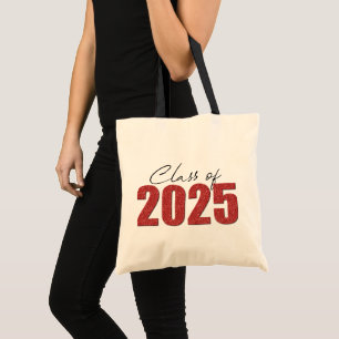 Red Glitter Klasse van 2025 Tote Bag