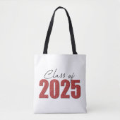 Red Glitter Klasse van 2025 Tote Bag (Voorkant)
