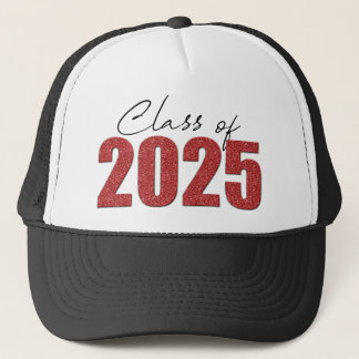 Red Glitter Klasse van 2025 Trucker Pet
