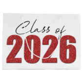 Red Glitter Klasse van 2026 Groot Cadeauzakje (Achterkant)