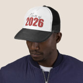 Red Glitter Klasse van 2026 Trucker Pet (In situ)