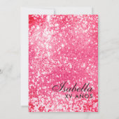 Red Glitter Las Vegas Quinceañera Birthday Kaart (Achterkant)