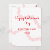 Red glitter lines happy Valentine's day spiral nam Briefkaart (Voorkant / Achterkant)