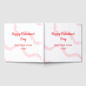 Red glitter lines happy Valentine's day spiral nam Gastenboek (Volledig)