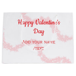 Red glitter lines happy Valentine's day spiral nam Groot Cadeauzakje