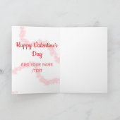 Red glitter lines happy Valentine's day spiral nam Kaart (Binnen)