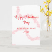 Red glitter lines happy Valentine's day spiral nam Kaart (Gele Bloem)