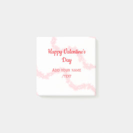 Red glitter lines happy Valentine's day spiral nam Post-it® Notes