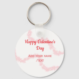 Red glitter lines happy Valentine's day spiral nam Sleutelhanger