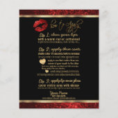 Red Glitter Lip 💋 Instructies voor zwart Flyer (Voorkant)