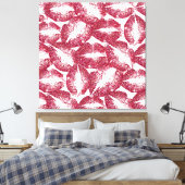 Red Glitter Lips #3 Canvas Afdruk (Insitu (Slaapkamer))