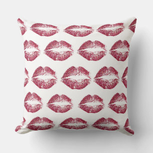 Red Glitter Lips #4 Kussen