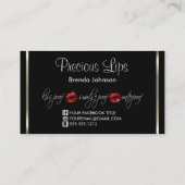 Red Glitter Lips and Silver Visitekaartje (Achterkant)