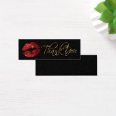 Red Glitter Lips - Hartelijk dank Mini Visitekaartjes (Bureau)