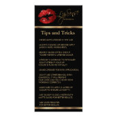 Red Glitter Lips - zwart - prijslijst Reclamekaart (Achterkant)